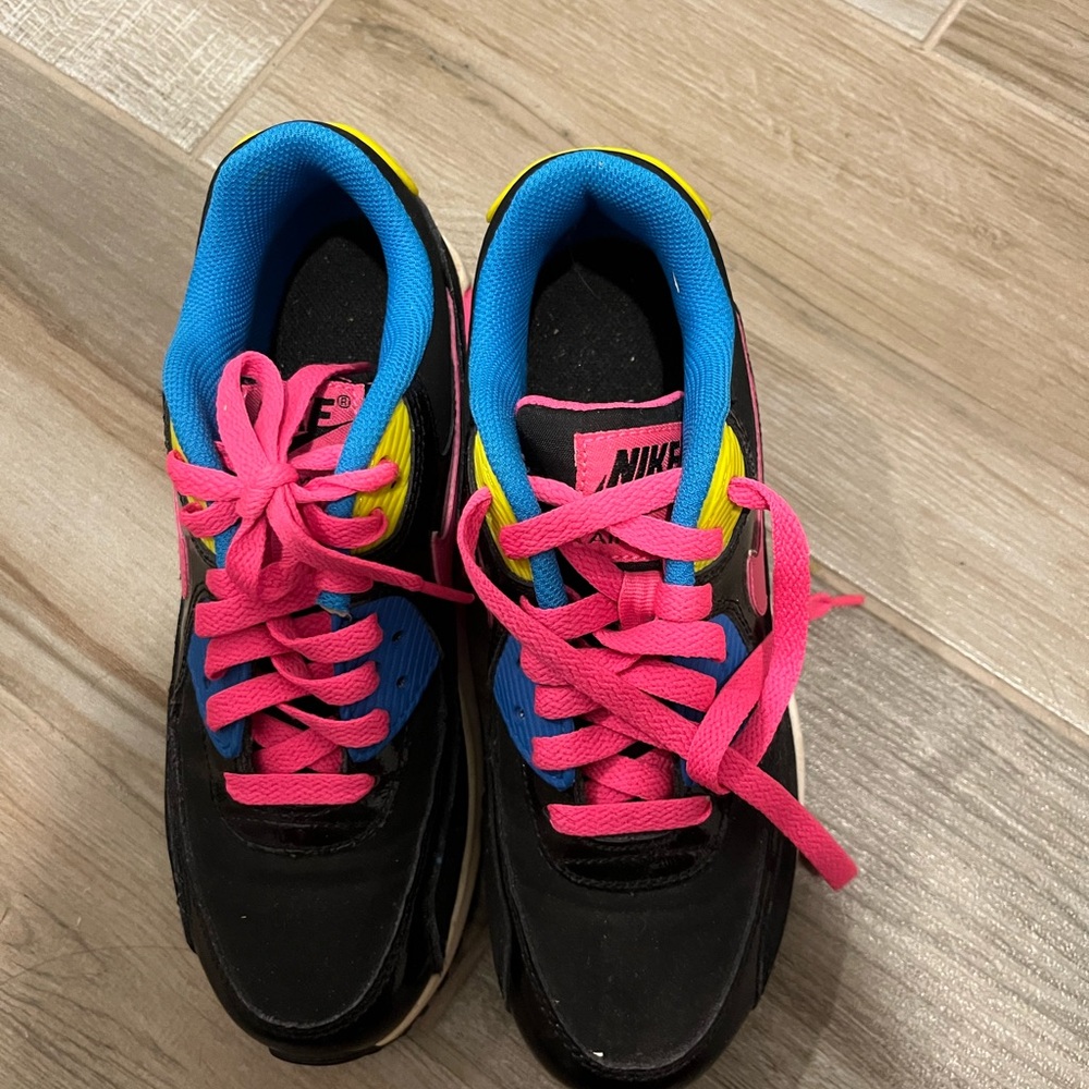 Nike  Black Sneakers with Blue and Pink Highlights
